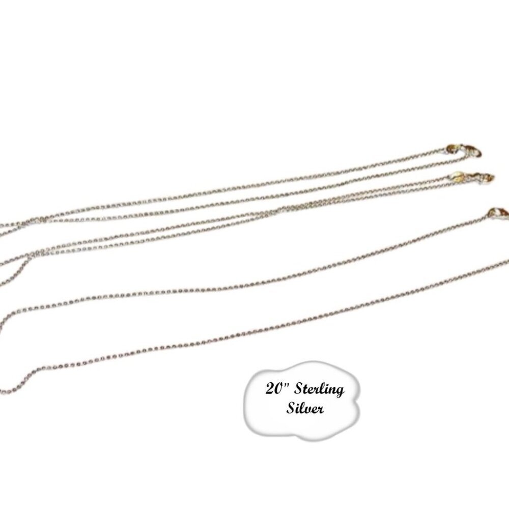 New -20" Sterling Silver Bead Ball‎ Chain Necklace, Silver Chain, Dainty Ch…